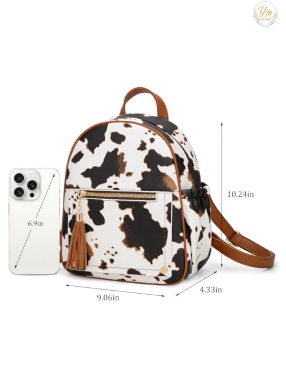 Mini Anti Theft Backpack Purse with Secured Zipper and Tassel
